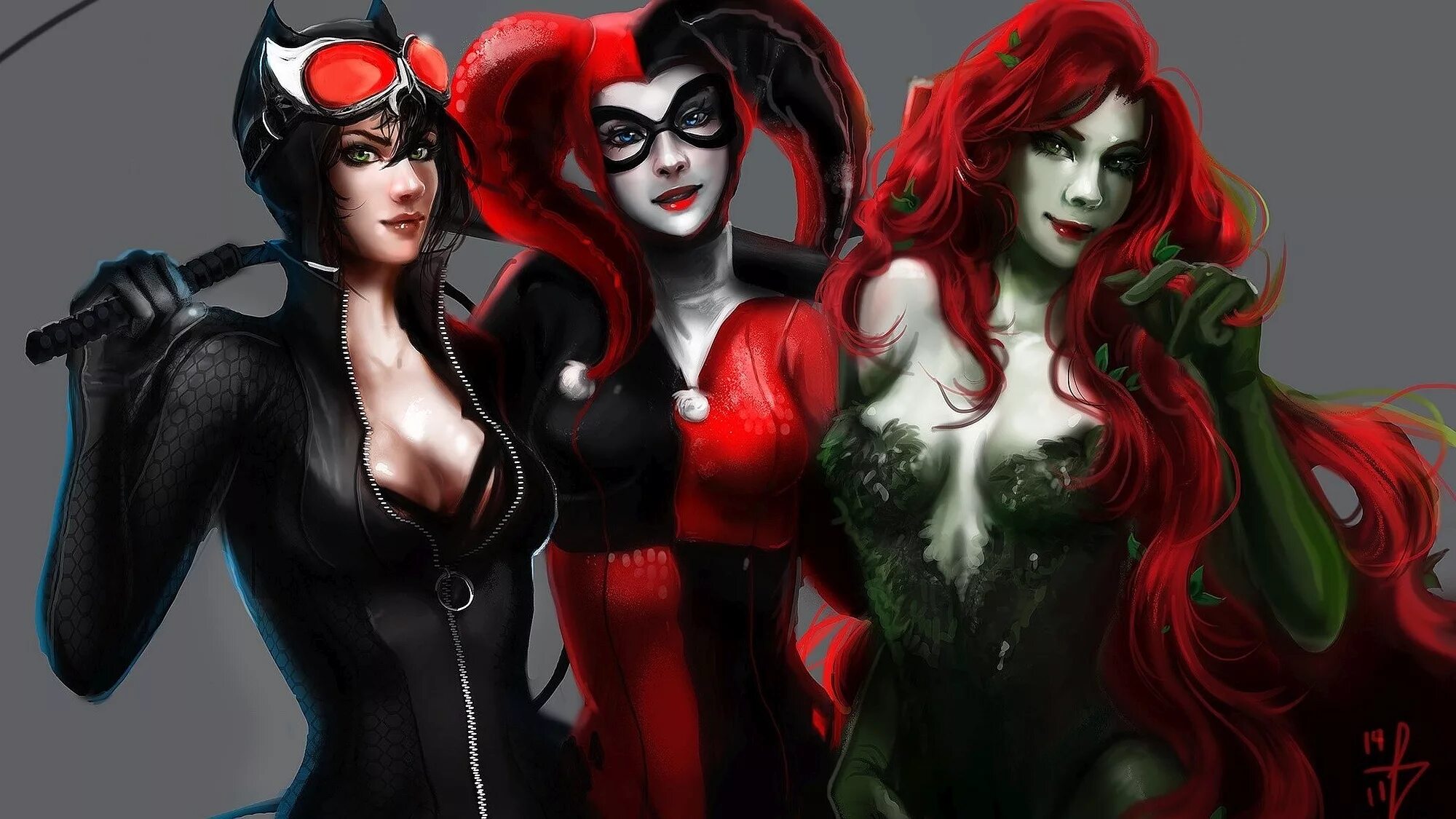 Ядовитый плющ dc comics готэм. Леди смерть lady death. Готэмские сирены арт харли. Харли квинн. Харли квинн injustice 2.