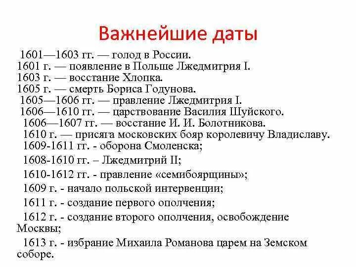 Политические даты россии