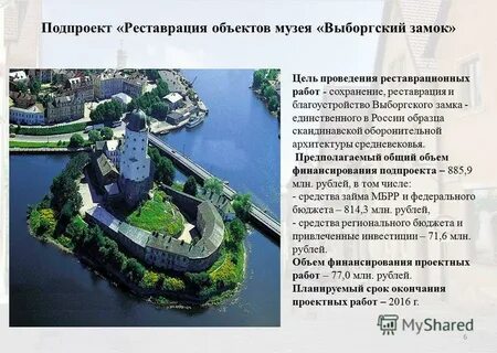 Выборгский замок билеты