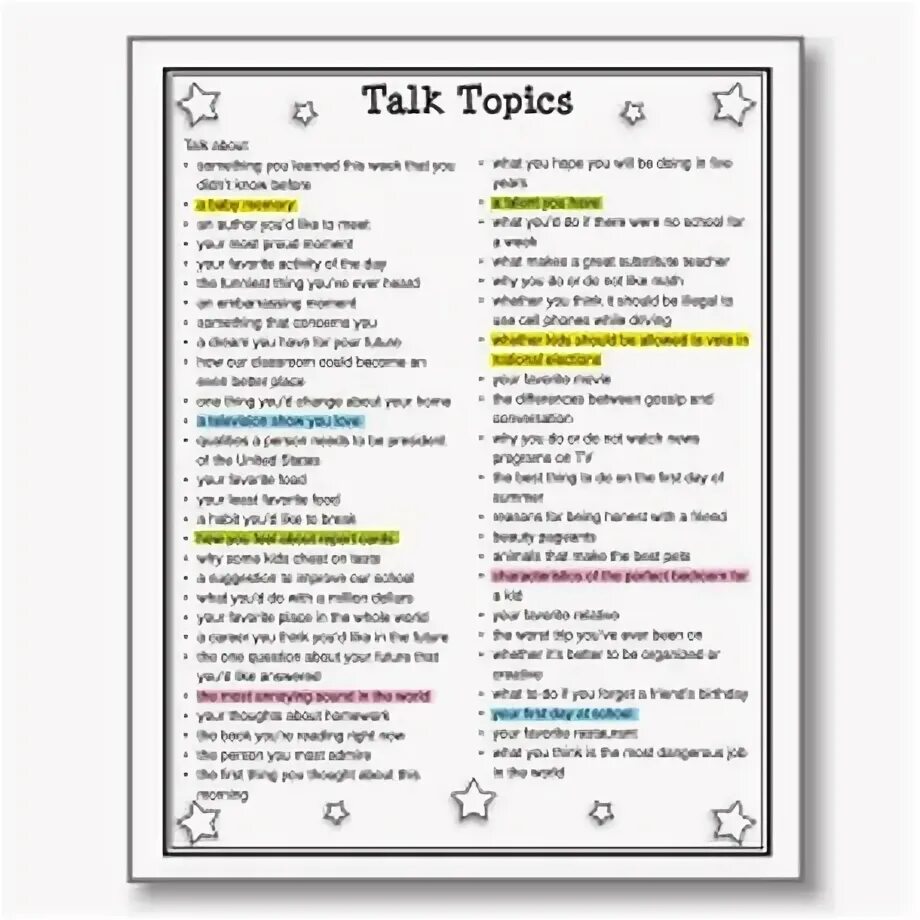 Topics 6 класс. Speaking topics 6 Grade. One minute talk topics. Topics for talking Club. Interesting topics for Speech.