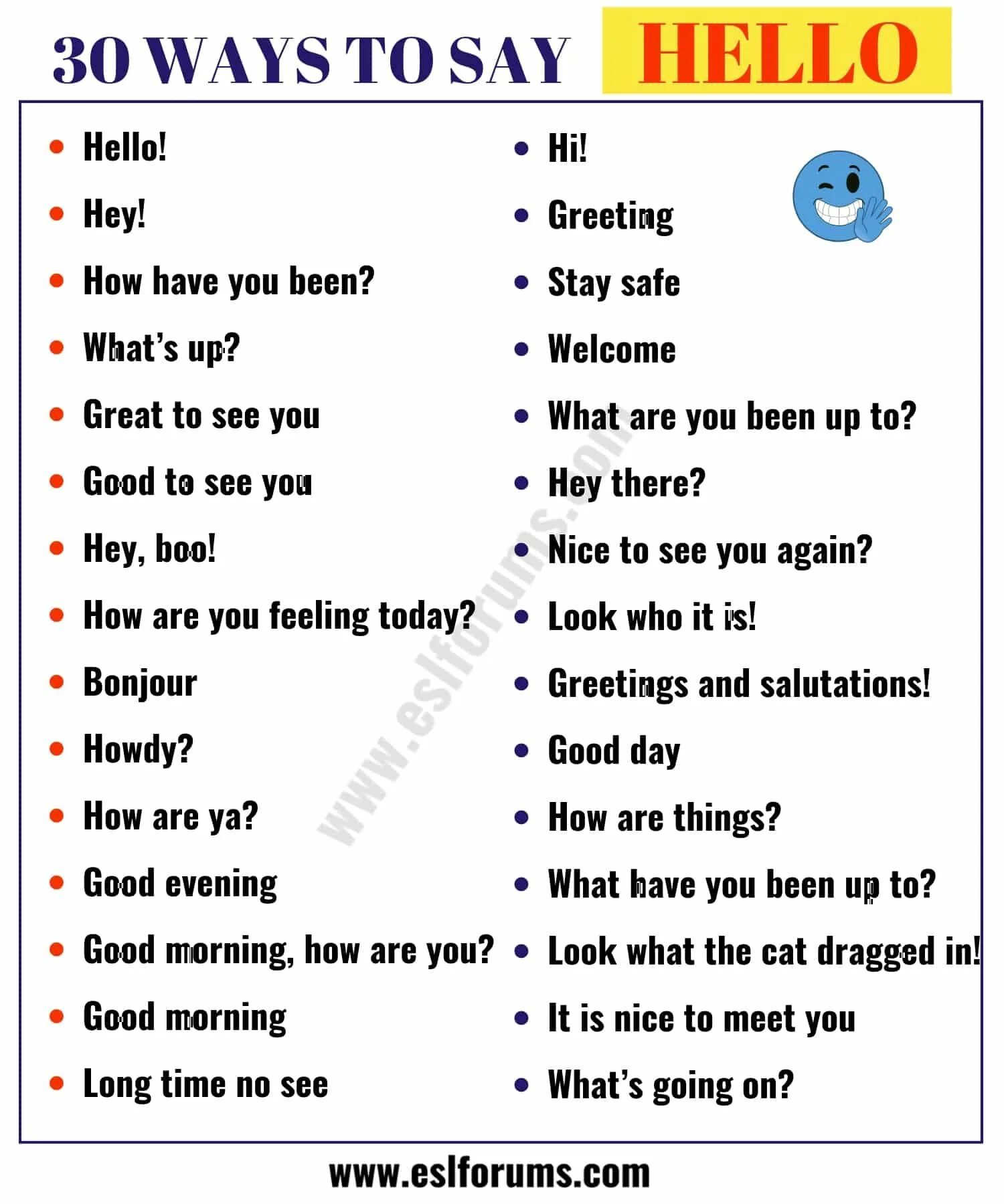 How to say hello in different ways. Ways to say hello. Ways to say hello in English. Different ways to say hello in English.