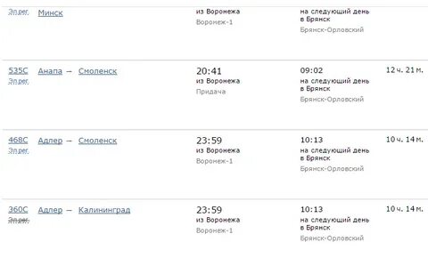 Брянск москва расписание остановок