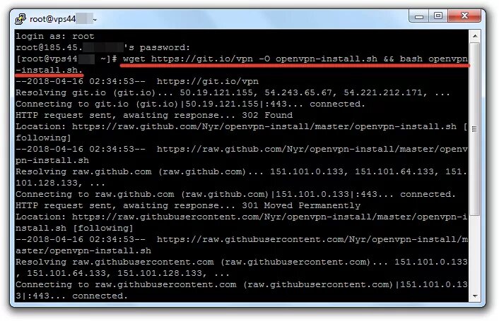 Wget VPN. VPN script GITHUB. Wget. Raw GITHUB picts.