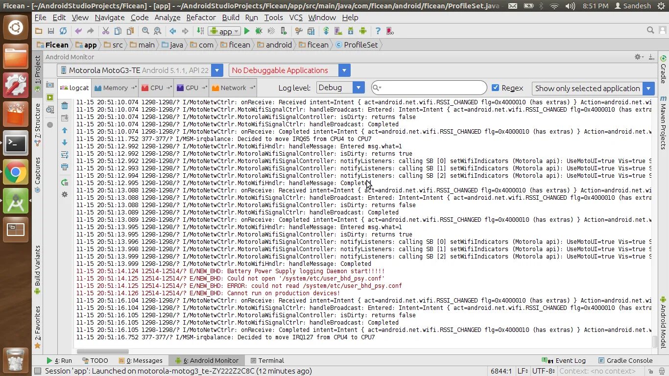 Android studio log. Android studio log