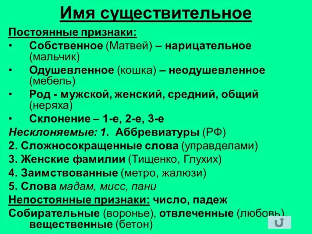 Постоянные и непостоянные признаки существительных. Постоянные признаки имен существительных. Имя существительное постоянные и непостоянные признаки. Признаки имени существительного.