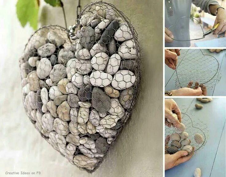 27 idées créatives pour fabriquer des décorations à partir de galets Decoración 