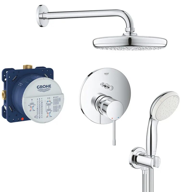 Система grohe new. Встраиваемая душевая система grohe essence (set223 dl). встраиваемый смеситель для душа скрытого монтажа grohe. смеситель грое встроенный для ванны. смеситель для душа грое эссенс.