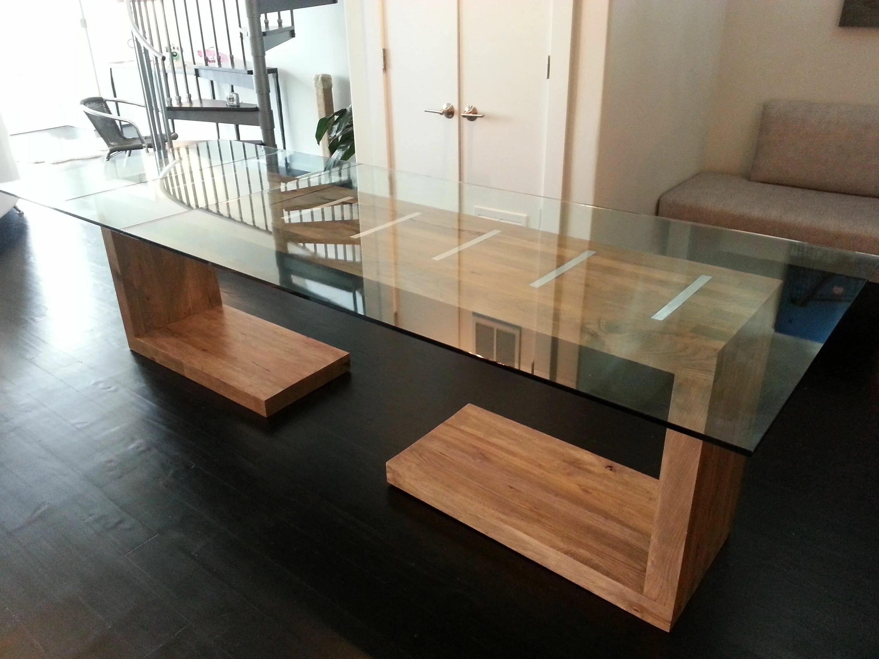The table is made of. The table is made of