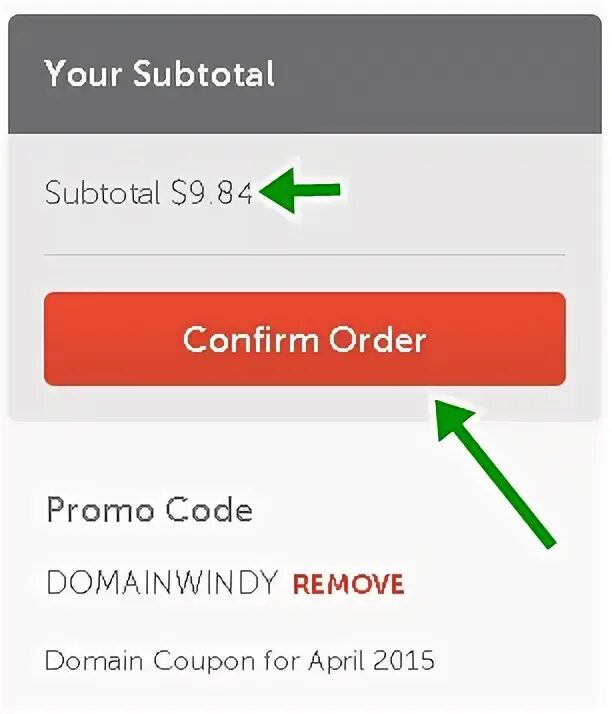 Confirm order