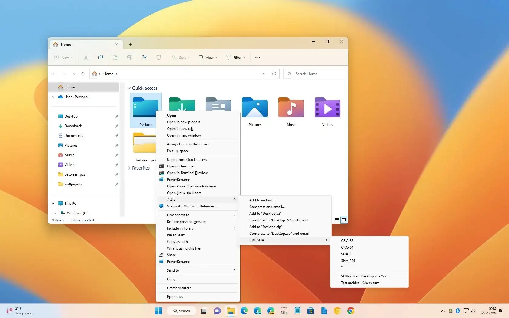 Classic context menu