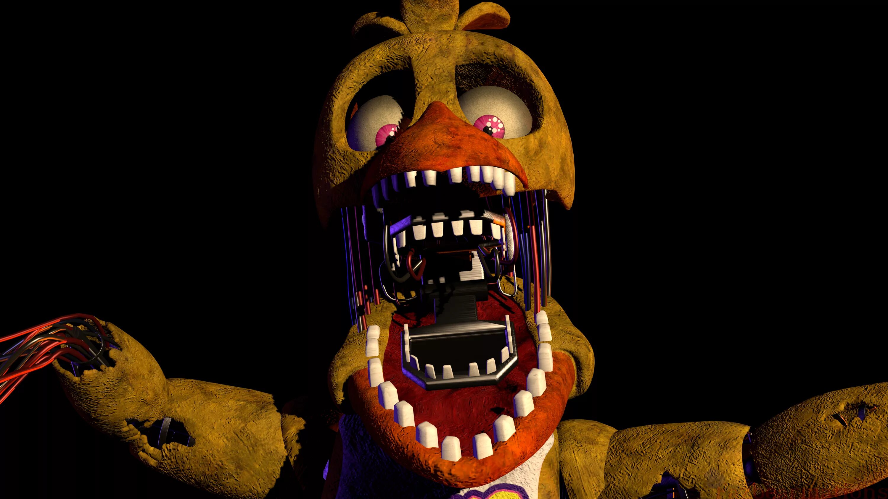 Скримеры фнаф 10. Фнаф 2 скримеры. fnaf 2 олд чика.