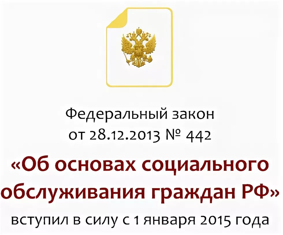 28 декабря 2013 г no 442 фз. Федеральный закон 442. Об основах социального обслуживания граждан в Российской Федерации. ФЗ-442 об основах социального обслуживания граждан. ФЗ 442 картинка.