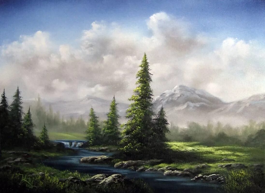 Painted landscape. Кевин Хилл художник. Кевин оил пейнтинг. Kevin Hill картины. Пейзажи Кевина Хилла.