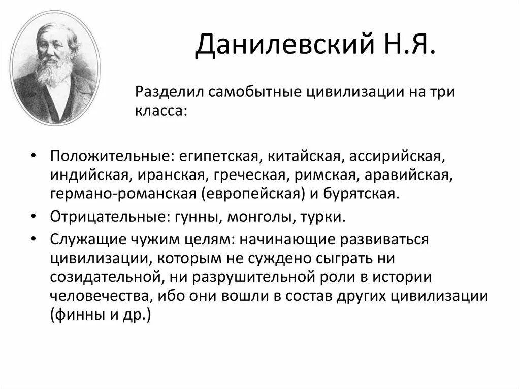 Теория н данилевского