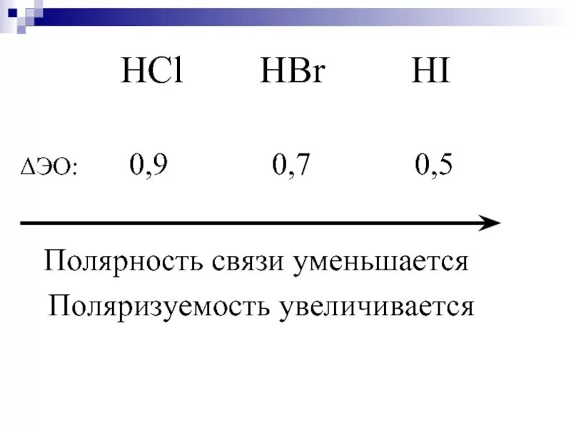 Hcl hf h2o. Полярность соединений увеличивается в ряду. Полярность химической связи. Порядок увеличения полярности связи. Полярность связи уменьшается.