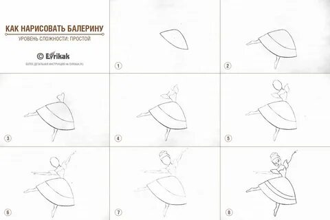 Как рисовать балерину поэтапно