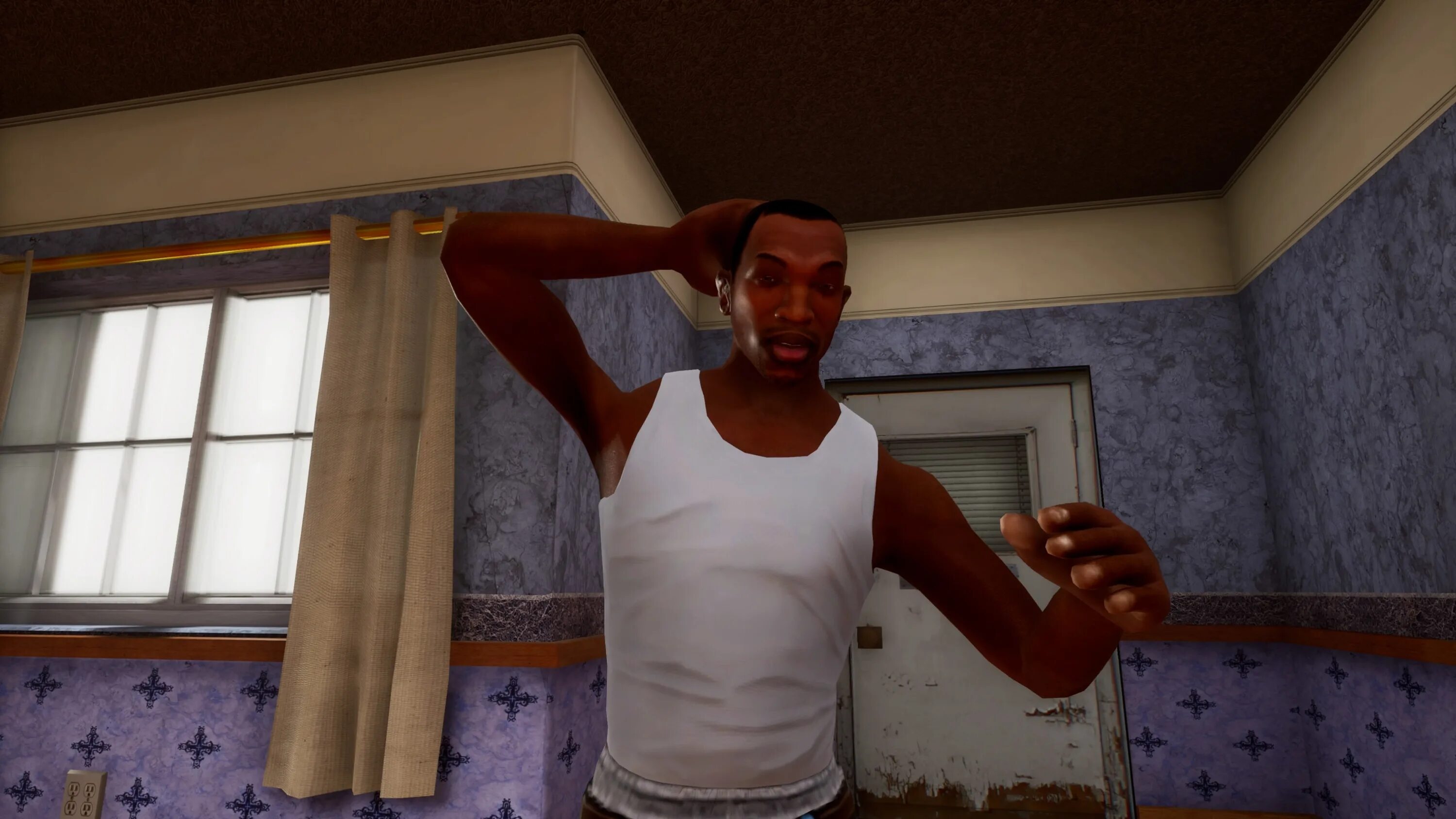 Gta sa the definitive edition. Сиджей definitive edition. гта са the definitive edition сиджей. gta san andreas definitive edition cj. gta sa remastered баги.
