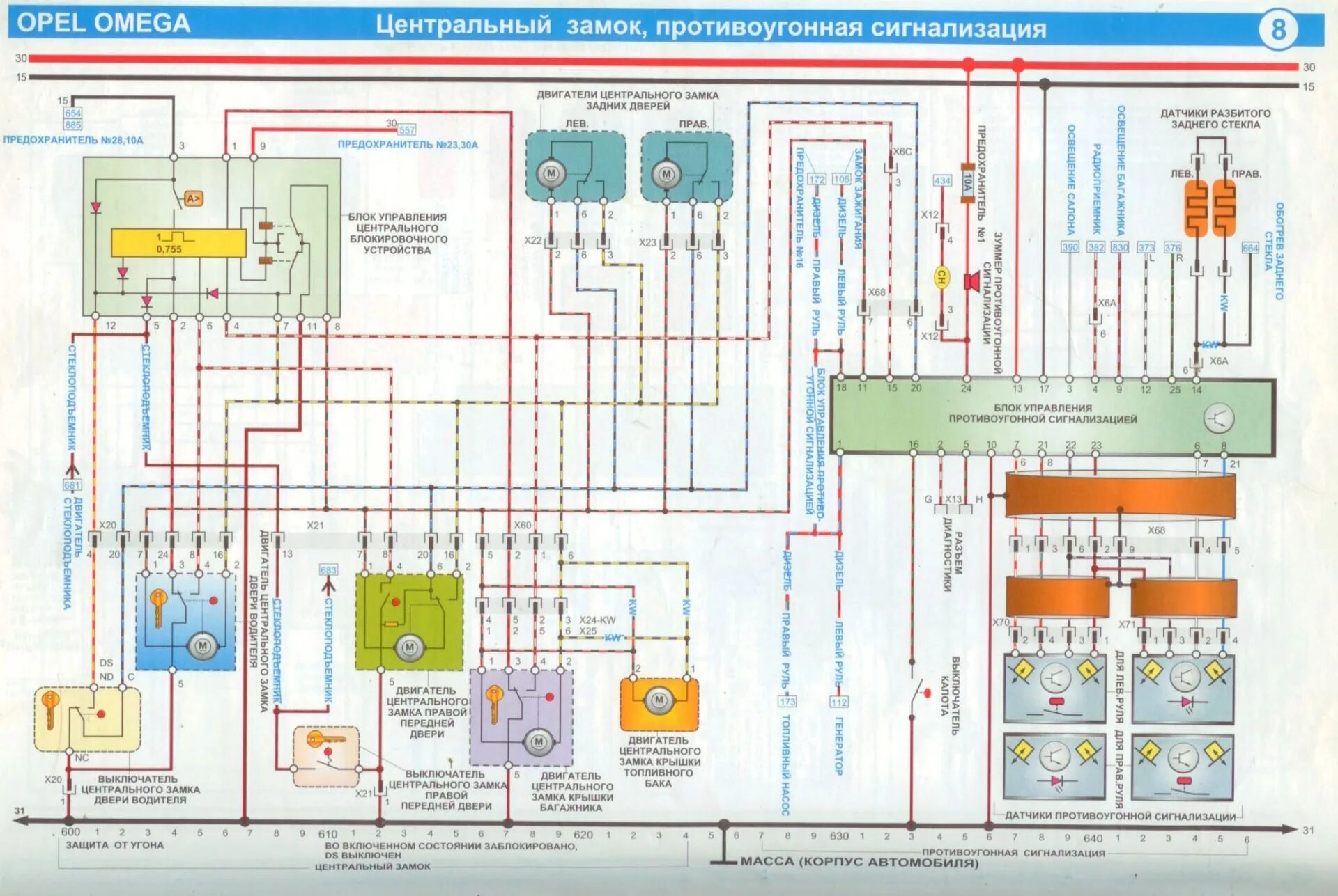 Опель омега б не работает. Opel Astra g схема центрального замка. Схема центрального замка Опель Вектра 1996 года. Схема стеклоподъемников Opel Astra.