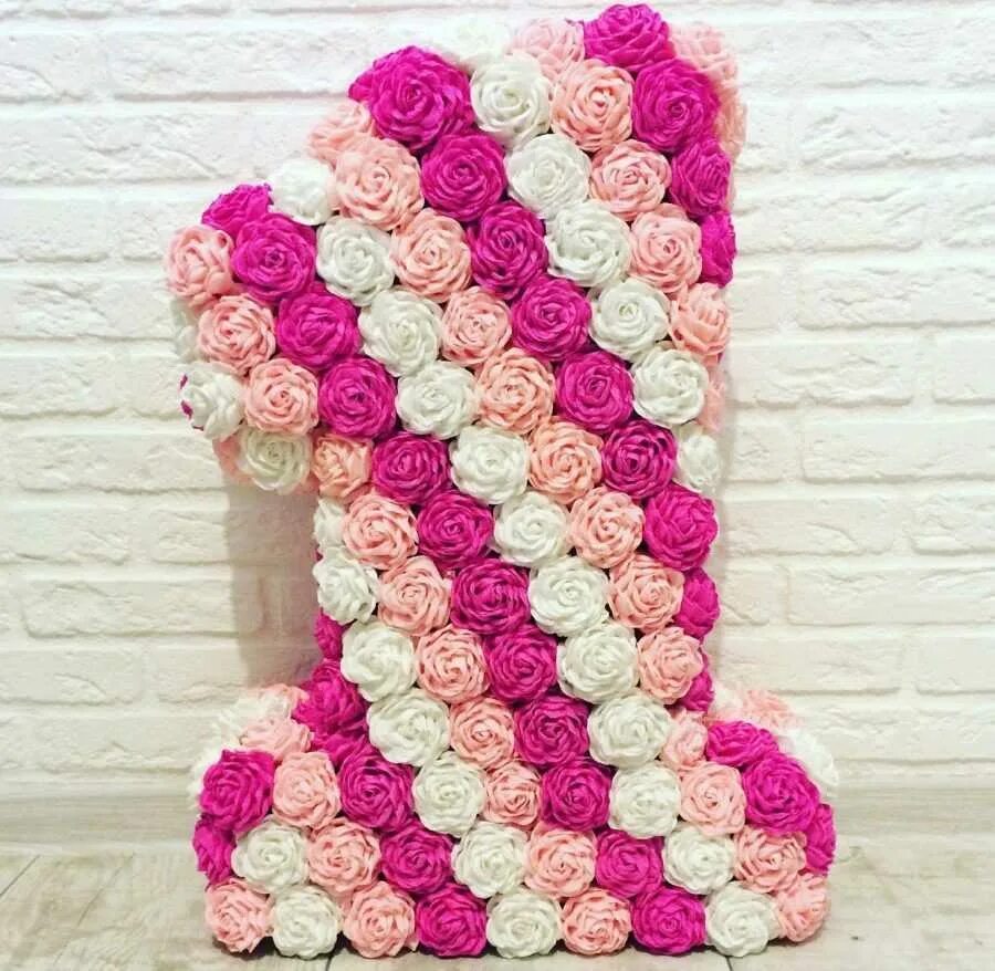 цифра на день рождения. делаем цифру из бумаги. делаем цифру из бумаги. декор цифры. объёмные цифры из гофрированной бумаги.