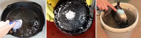 Чем отмыть сковороду от жира и нагара