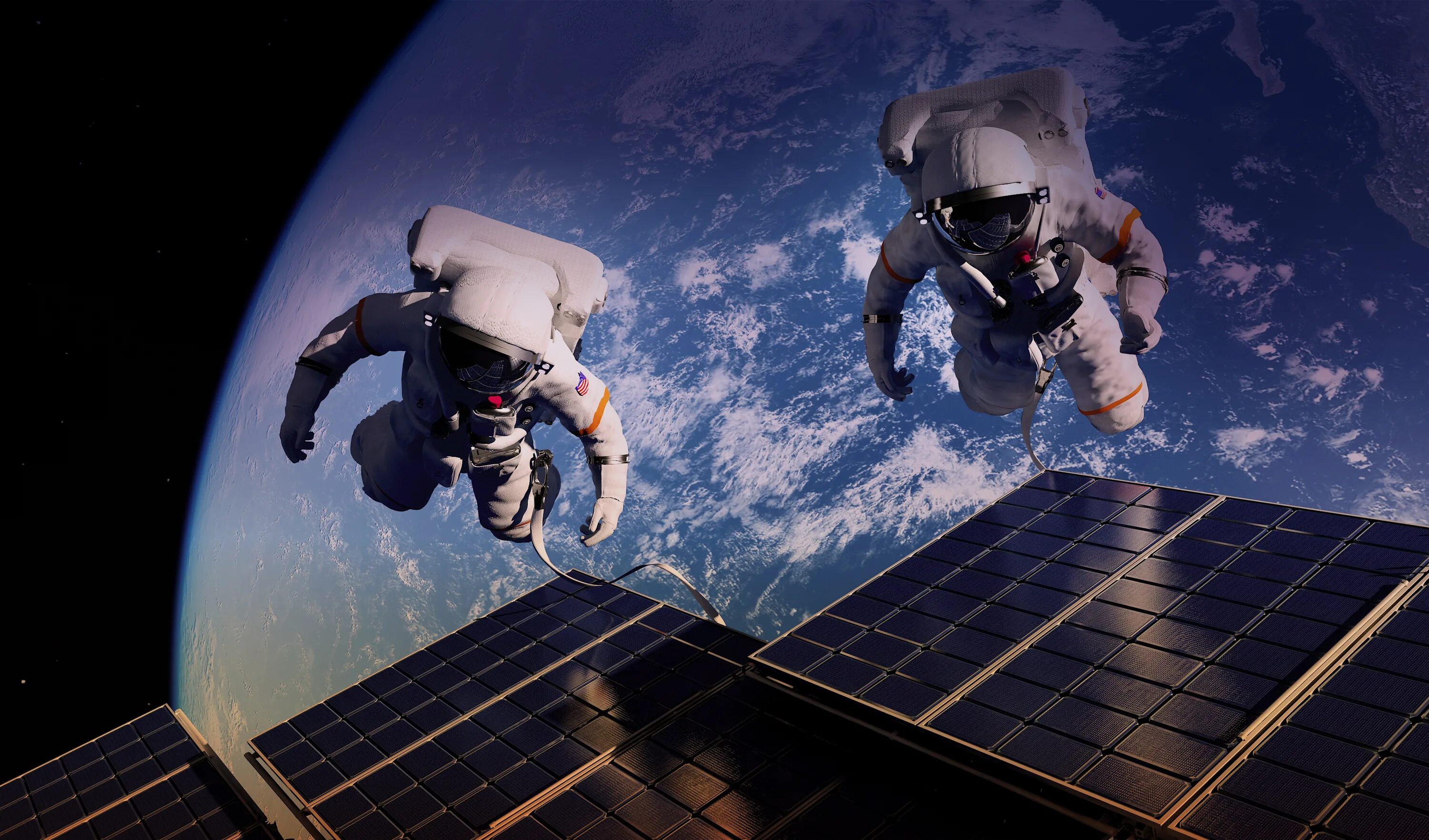 путешествие на космическом корабле. освоение космоса. скафандр победа. космонавт на орбите. союз мс-16 экипаж.