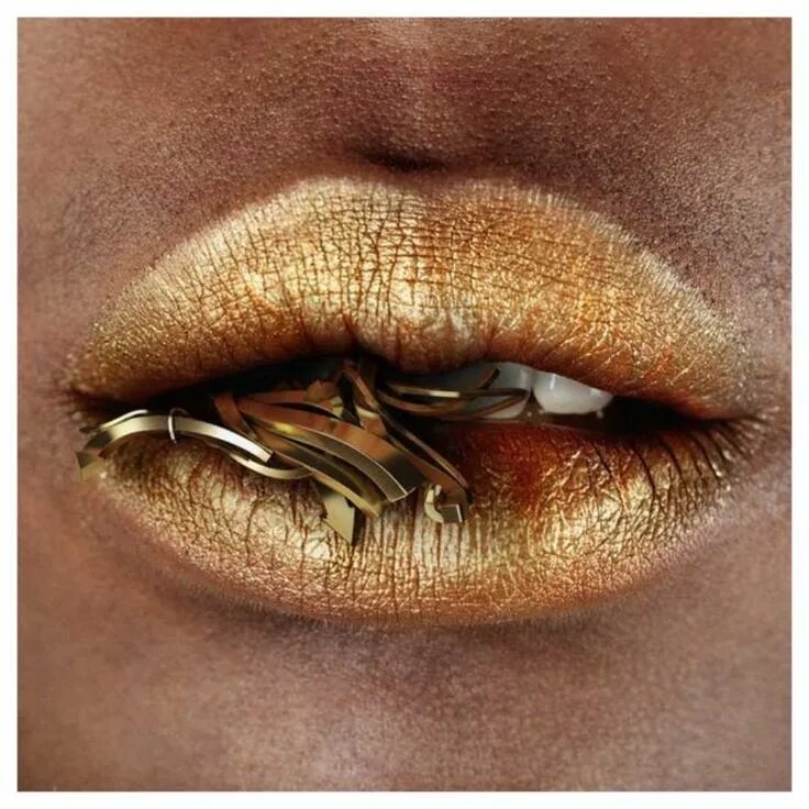 Пэт макграт макияж губ. Золотые губы. Lips gold. Губы с золотом. Губы золото.