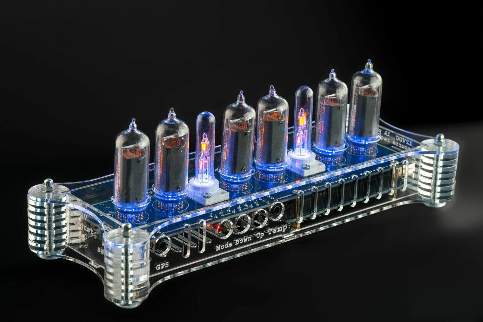 Rgb nixie clock. Ин 14 ардуино. nixie clock. ламповые процессоры. nixie tube clock.