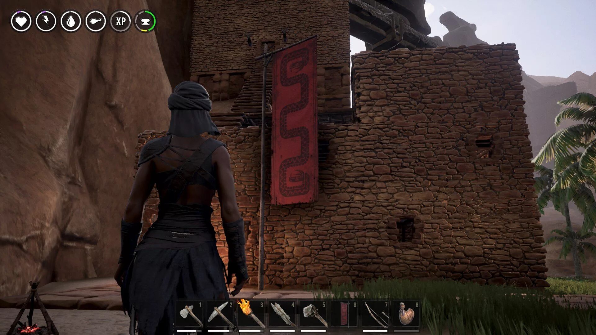 Conan как сделать кирпич. Конан эксайл факел. конан эстетикс. опасная долина conan exiles. элдариум в conan exiles.
