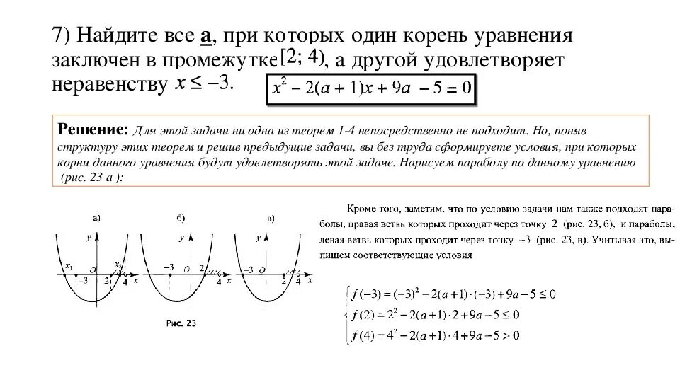 Графики трехчлена