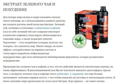 Характеристика экстрактов