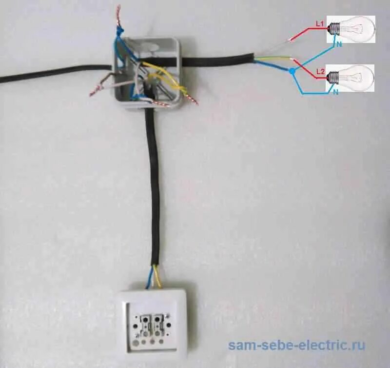 Соединение проводов выключателя. Подключить двойной выключатель света. В выключателе 3 провода как подключить. Как подключить двойной выключатель света на 2 провода. Как подключается 2 клавишный выключатель.