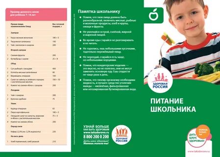 Буклет питание ребенка