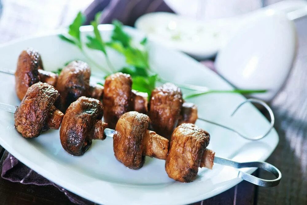 Грибы шашлычки