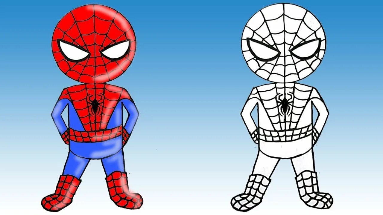 Draw spider man