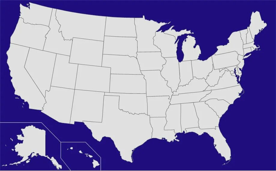 Карта США. Штаты США. Границы Штатов США. Карта Америки с границами Штатов. White state