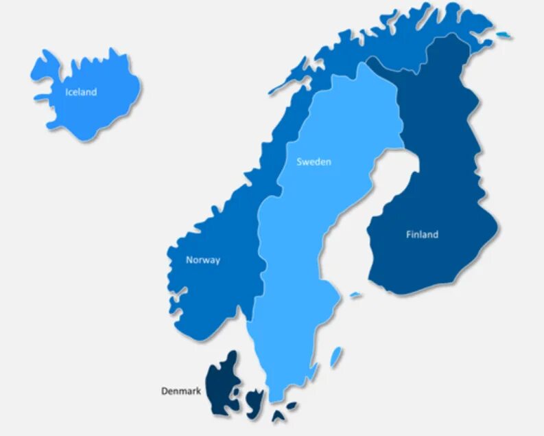 Норвегия Швеция Финляндия на карте. Scandinavian countries