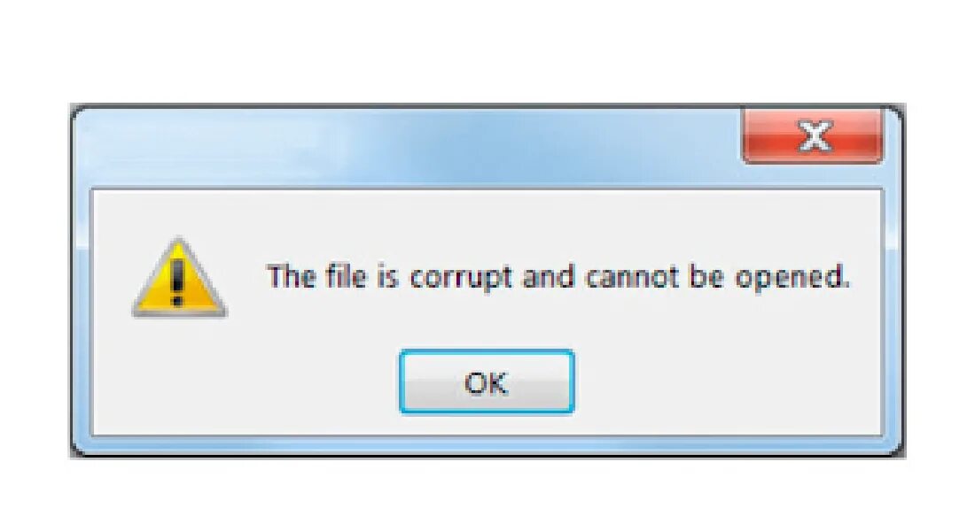 File corrupted. File is corrupted. Error file is corrupt. Corrupted file Error. The file is possible