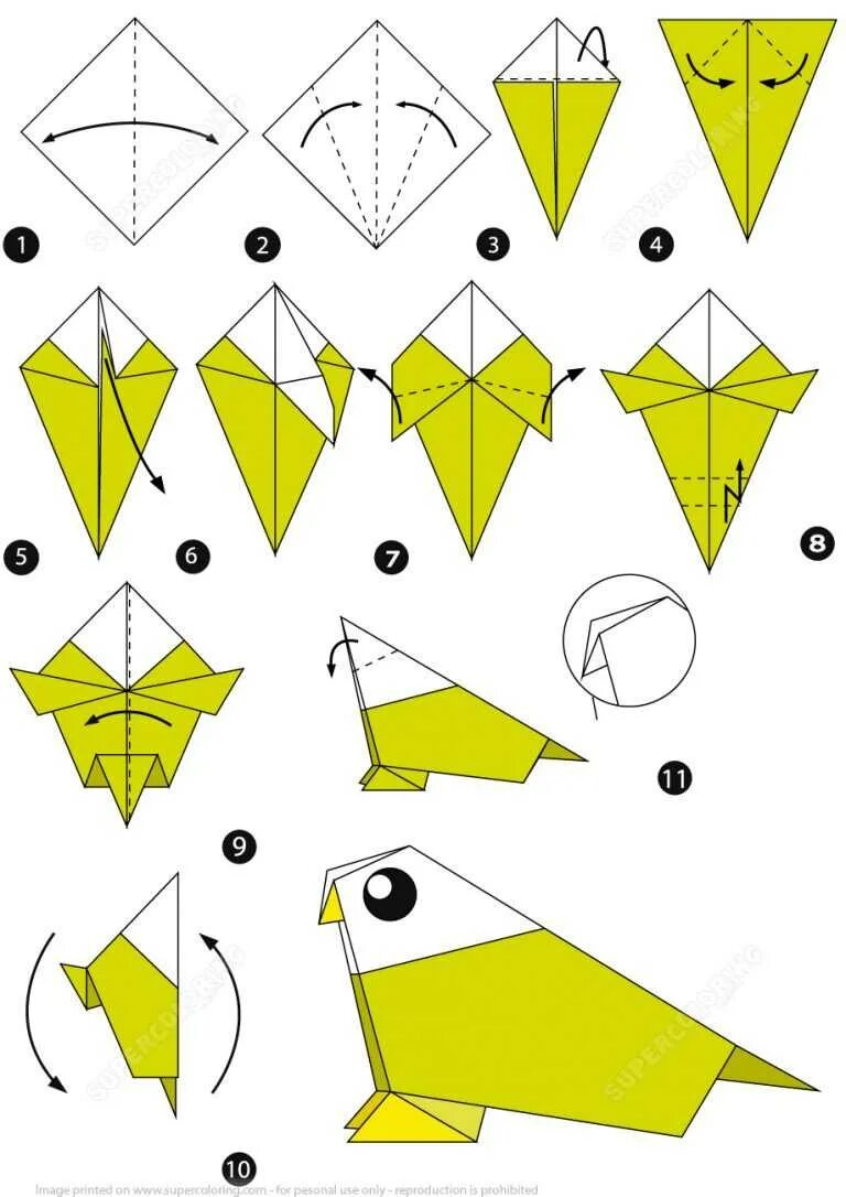 Птица из бумаги поэтапно. Оригами птица. Оригами легкое. Оригами несложные. Легкие оригами.