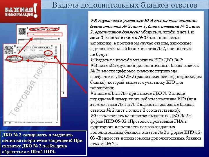 Каким образом ппэ обеспечивается дбо. Привязка дополнительного Бланка ответов ЕГЭ. Заполнение дополнительных бланков ответов. Выдача дополнительного Бланка на ЕГЭ. Протокол выдачи дополнительных бланков ответов 2.