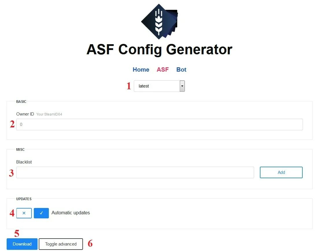 Config generator cs2. Asf. config generator. config generation.