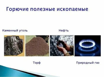 К топливным полезным ископаемым относятся