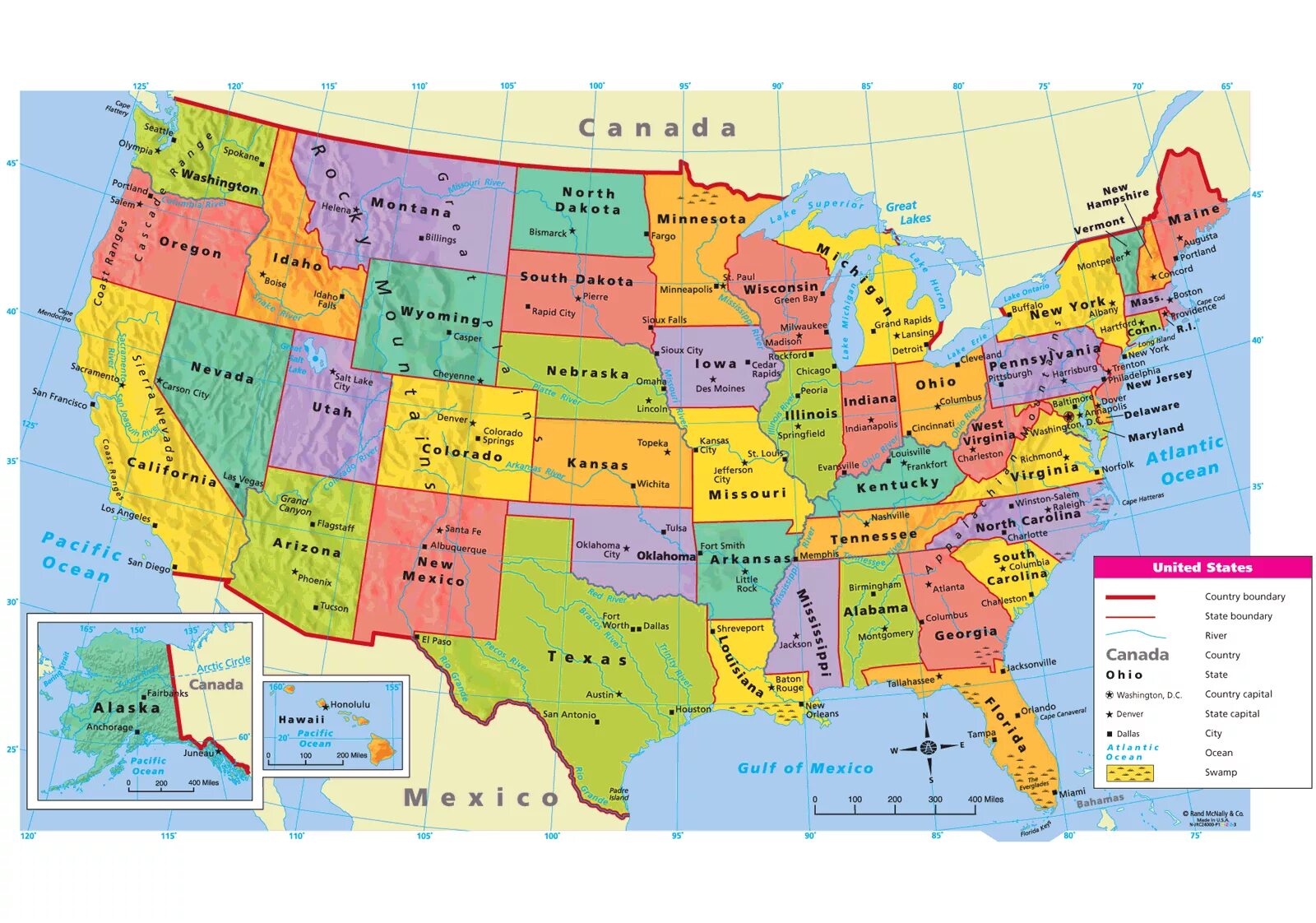 Карта США со Штатами. Образование Соединенных Штатов Америки карта. Все штаты США на карте. Карта USA со Штатами.