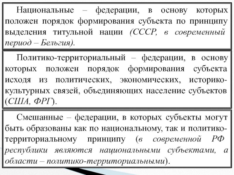 Национально территориальный принцип федерации. Национальная Федерация это. Принцип выделения субъектов. Территориальная Федерация. Национальные Федерации примеры.