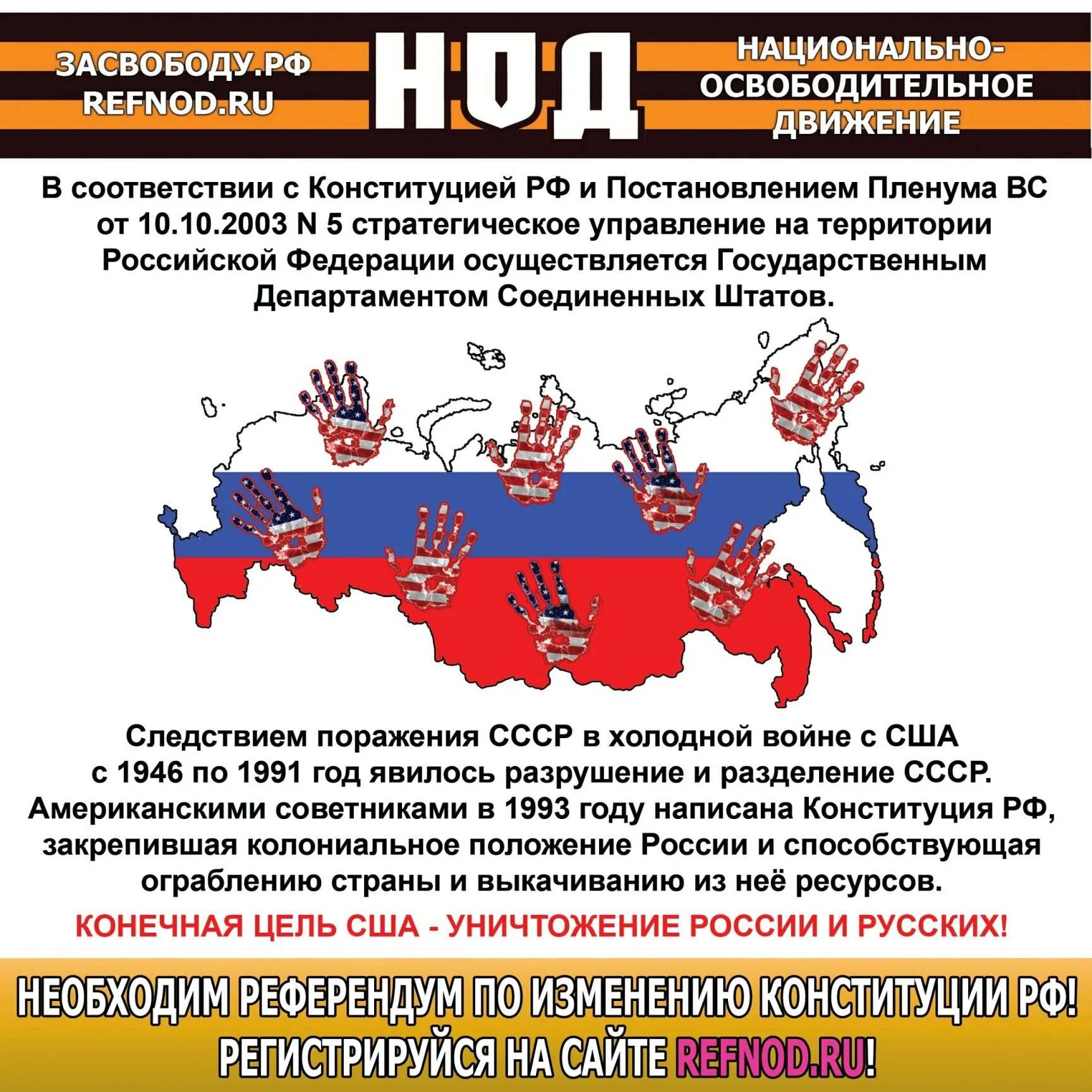 Все страны подчиняются. Национально-освободительное движение (Россия). НОД России. Американская Конституция России. Плакаты НОД.