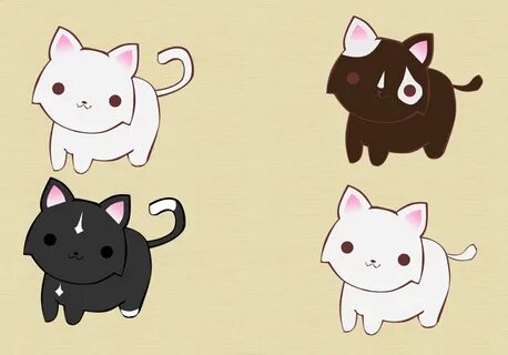 Как нарисовать милых няшных котиков