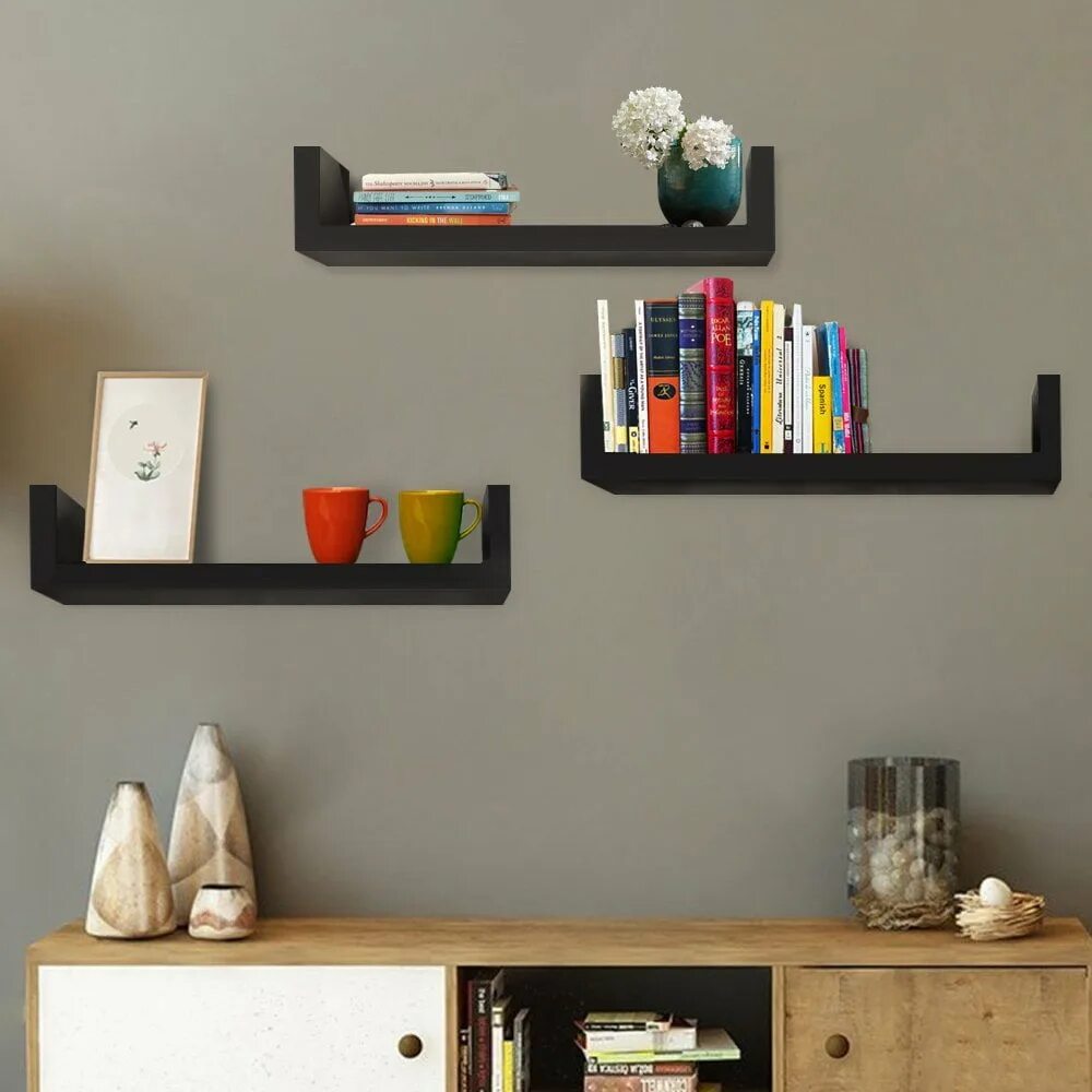 Полки с выступами. Выступающие полки. Стеллаж для книг с выступами. Decorative Wall Shelves and Ledges.