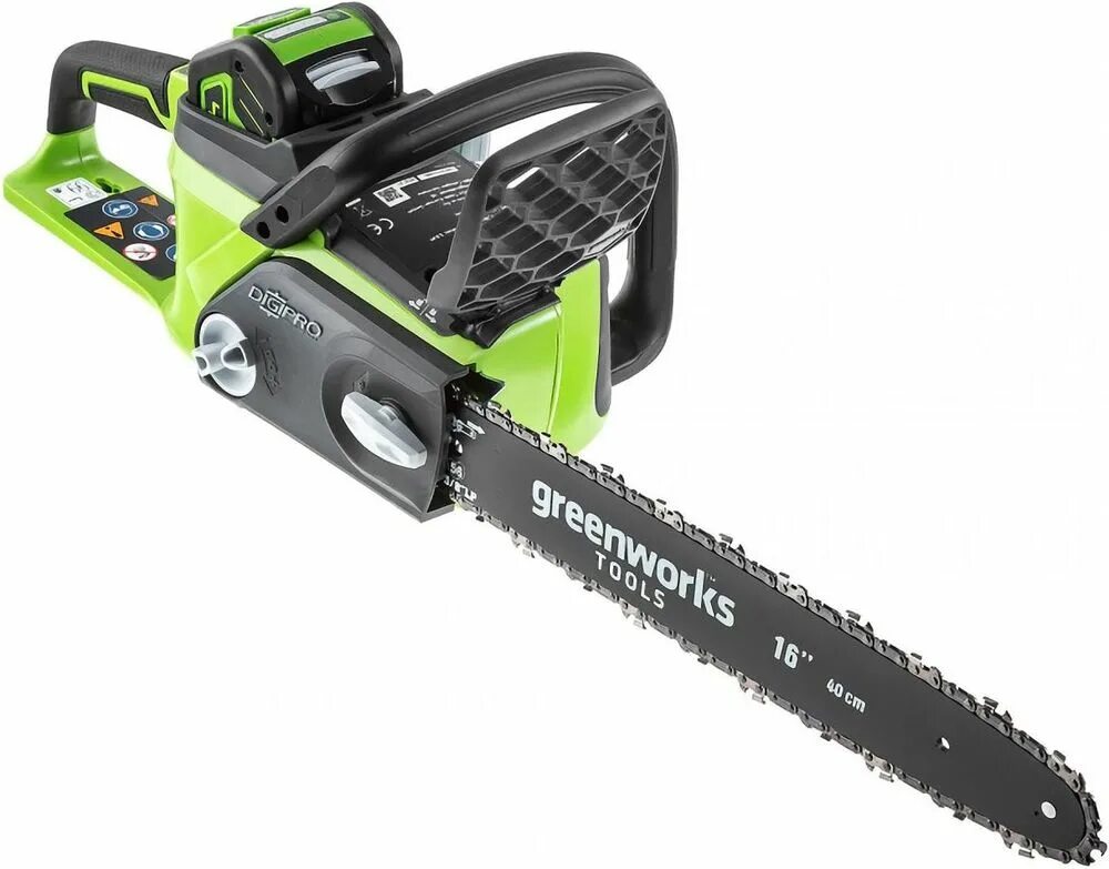 Электропила GREENWORKS gd40cs18 2005807. Пила Гринворкс аккумуляторная 40. Аккумуляторная цепная пила GREENWORKS. Цепная пила GREENWORKS gd40cs15 40v 2005707 35 см бесщеточная аккумуляторная.