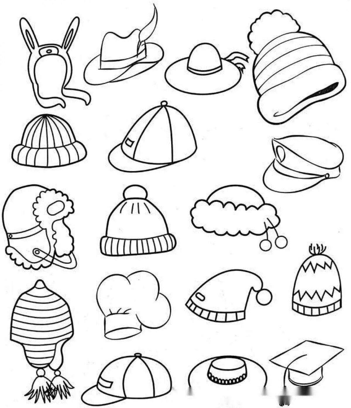 Лексическая тема одежда задания для дошкольников. Одежда головные уборы задания для дошкольников. Лексическая тема головные уборы. Головные уборы задания для дошкольников. Одежда раскраска для детей.