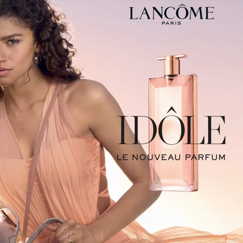 Ланком идол описание. Ланком духи зендая. Духи Lancome Idole Lancome Zendaya. Lancome Idole зендая. Зендая реклама ланком.