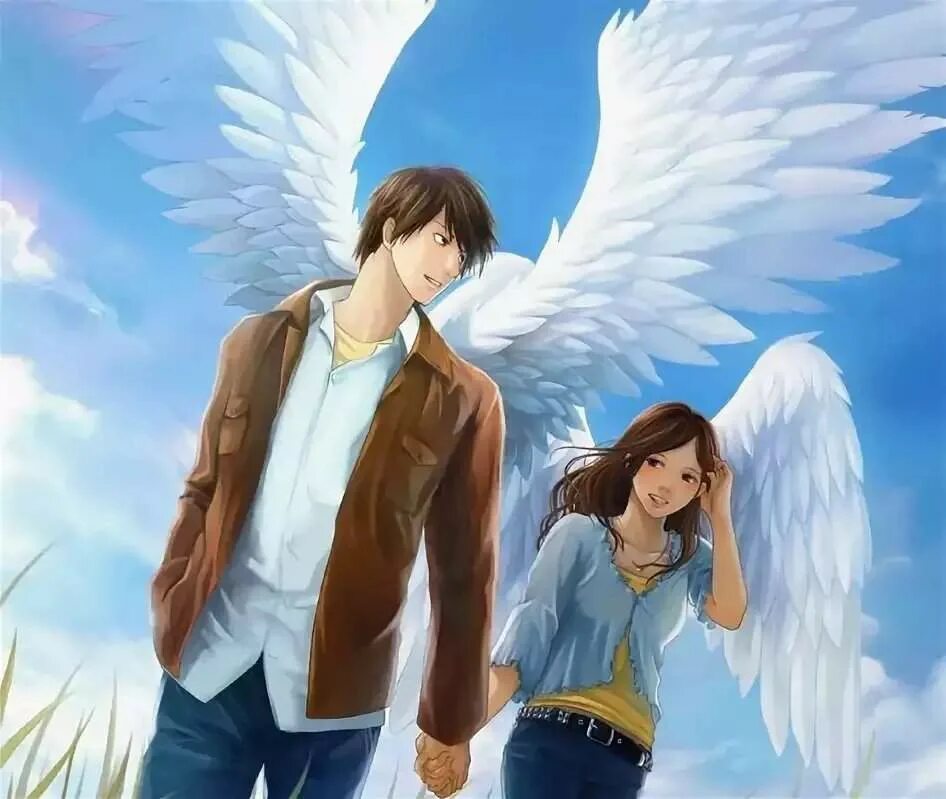 Любовь ангелов 8. Влюбленные ангелы. Влюбленные с крыльями. Парень и девушка с крыльями. Ангел парень и девушка.